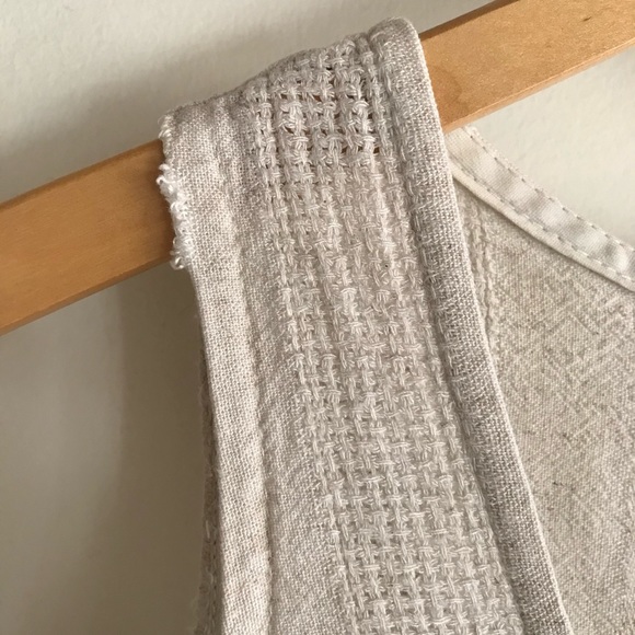 Vintage Beige Linen Dress - Picture 5 of 6